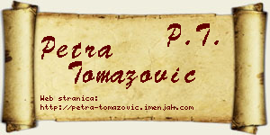 Petra Tomazović vizit kartica